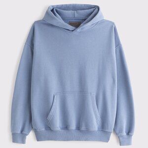 NEW Abercrombie & Fitch Men's Essential Popover Hoodie COOL BLUE Sz Small S NWT